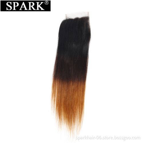SPARK 10A Ombre Human Hair Bundles 1b/30 Brazilian Ombre Straight Hair3-color hair extension Weave Hair Human Bundles